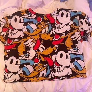 Disney Cartoon Cropped Shirt